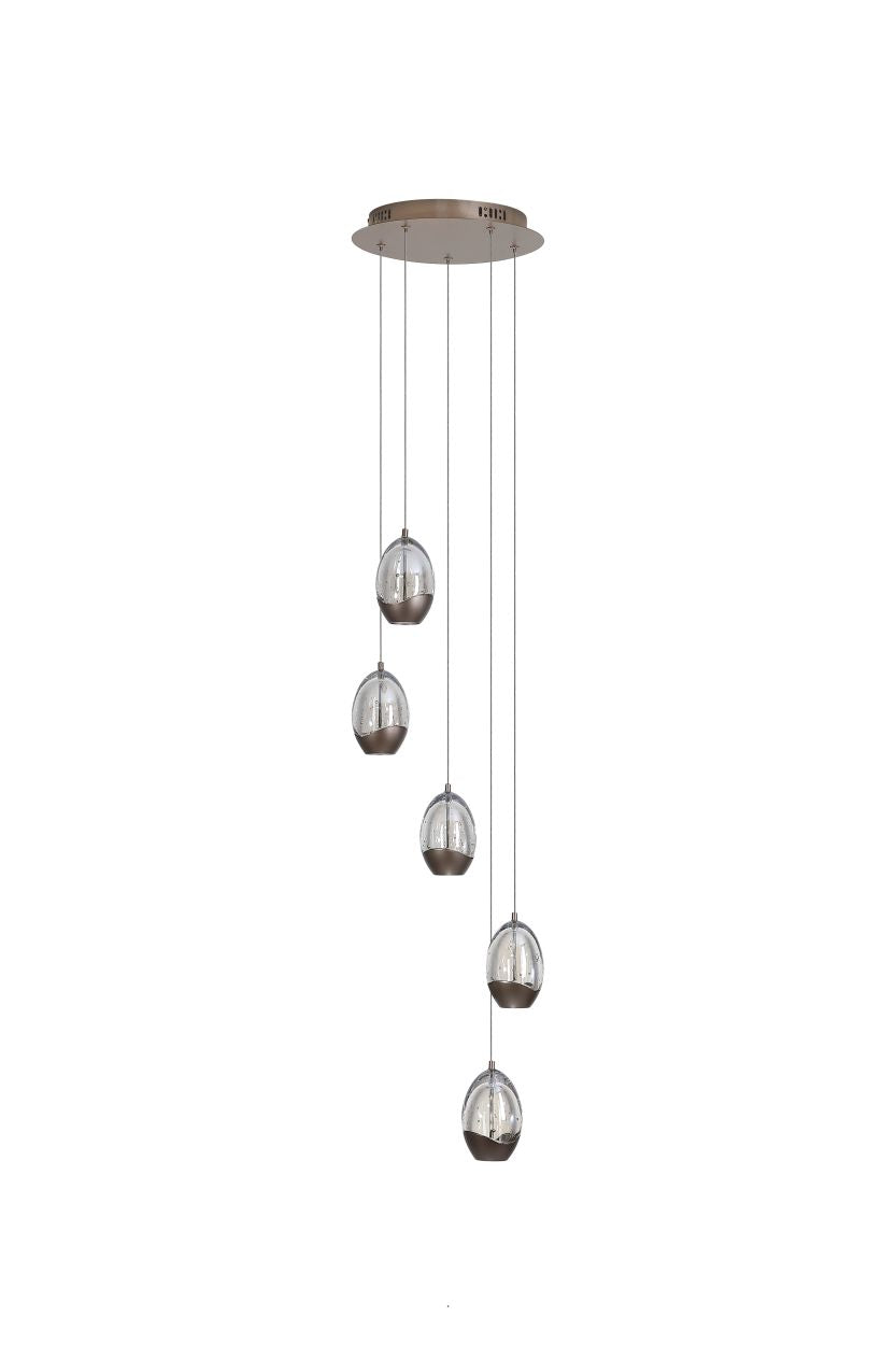Searchlight Seeds 5Lt Hanglamp, Latte Metaal met Champagne Glas