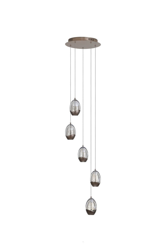 Searchlight Seeds 5Lt Hanglamp, Latte Metaal met Champagne Glas
