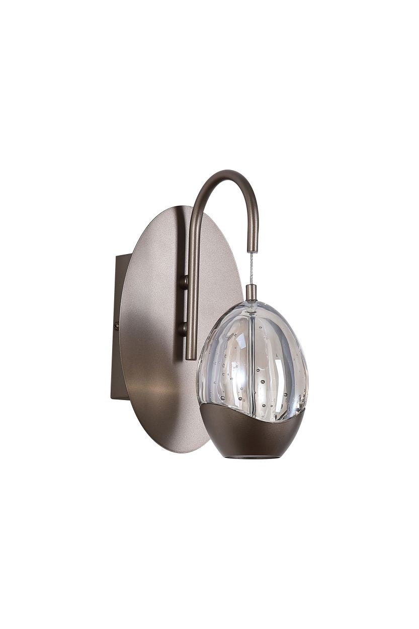 Searchlight Seeds 1Lt Wandlamp, Latte Metaal met Champagne Glas