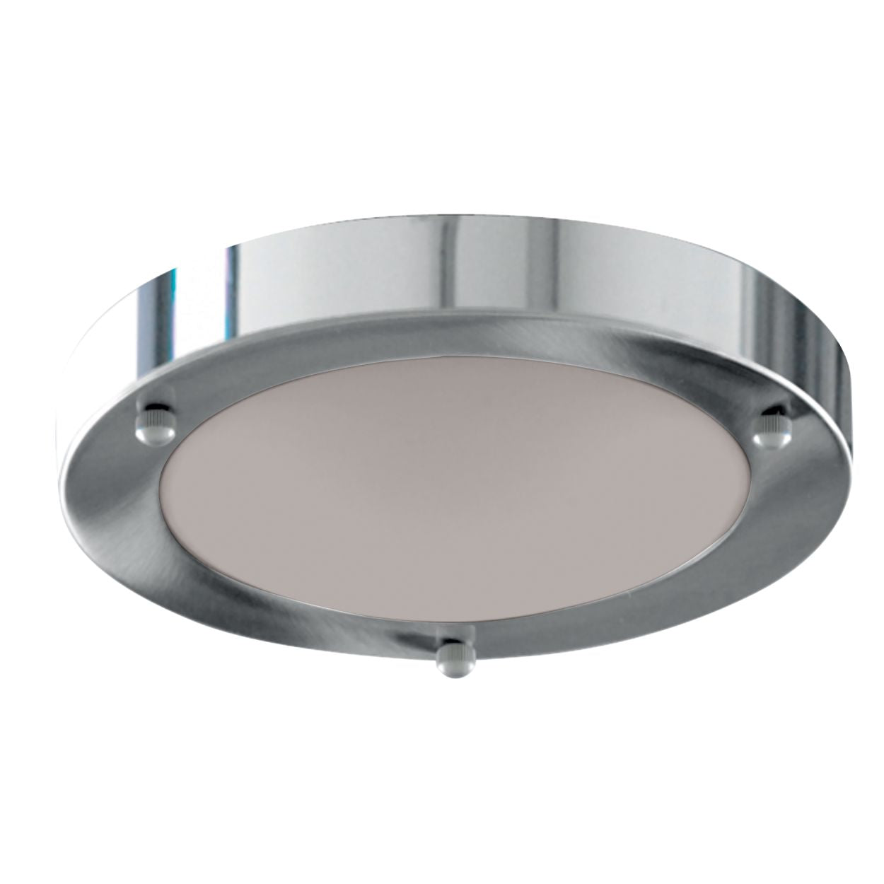 Searchlight Dublin Flush Chroom Metaal & Acid Glas