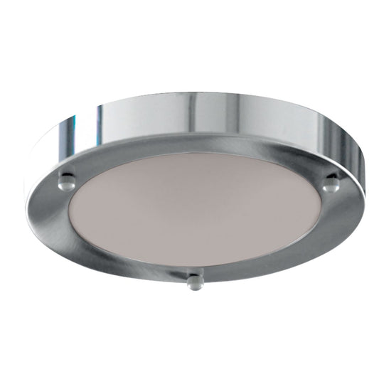Searchlight Dublin Flush Chroom Metaal & Acid Glas