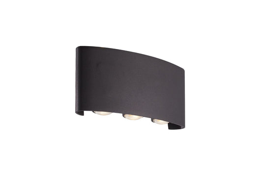 Searchlight Shadows LED Buiten Wandlamp, Zwart Aluminum