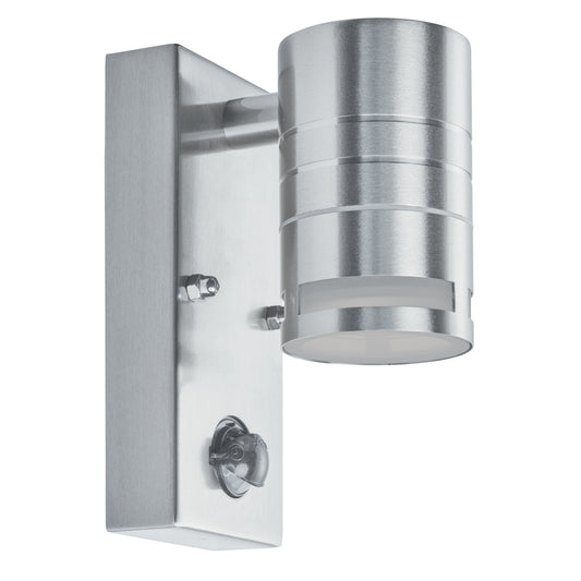 Searchlight Metro Outdoor Wall Light with PIR - Stainless Steel & Glass