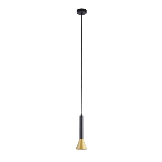 Searchlight Signal Pendant - Black & Gold Metal