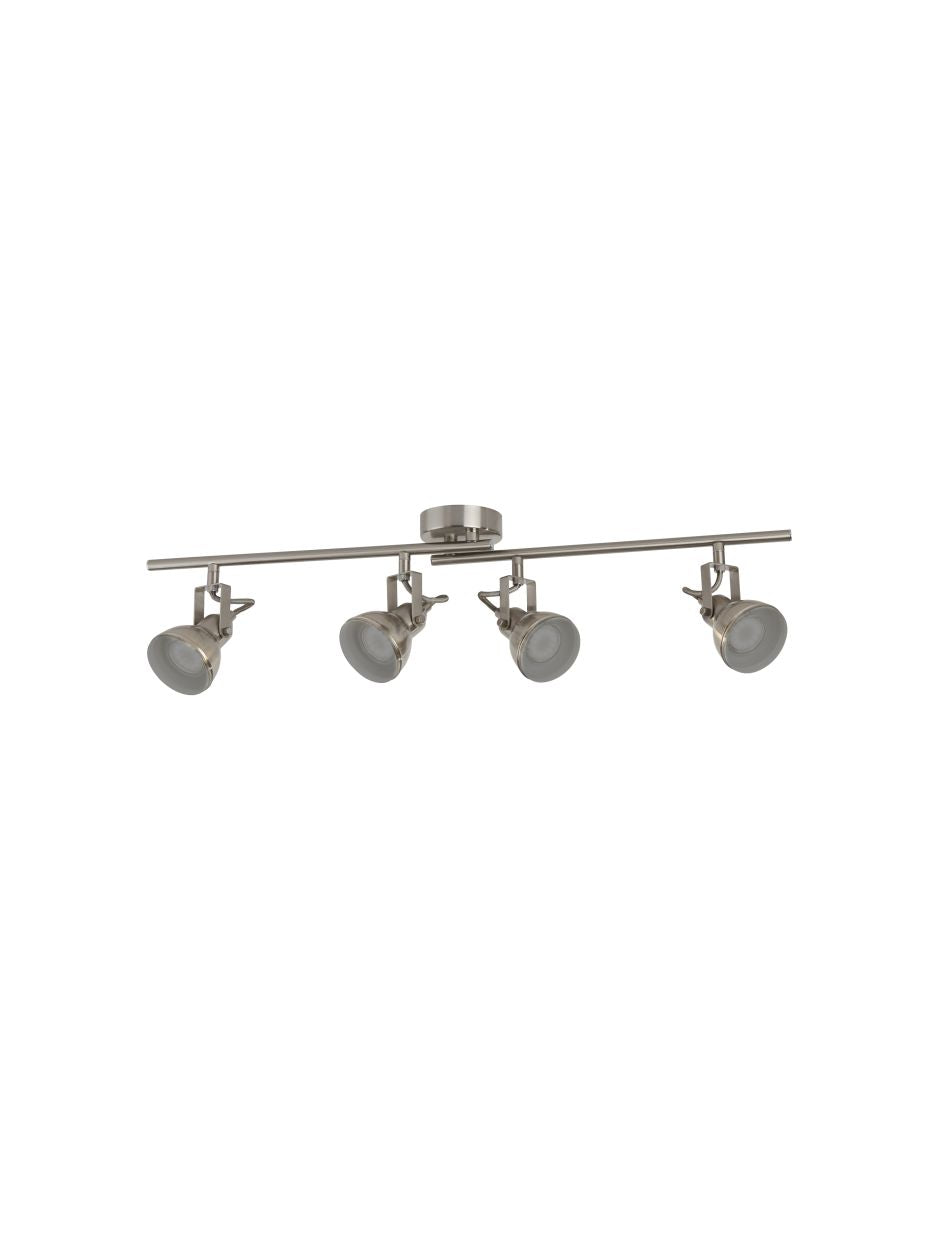 Searchlight Focus 4Lt Spot Bar Satin Zilver Metaal