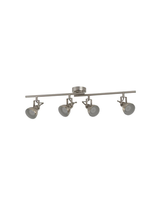 Searchlight Focus 4Lt Spot Bar Satin Zilver Metaal