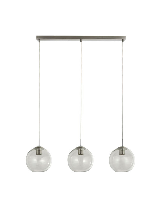 Searchlight Balls 3Lt Bar Hanglamp Chroom & Helder Glas
