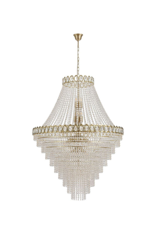 Searchlight Louis Phillipe 28Lt Pendent Lamp, Satin Messing with Helder cry