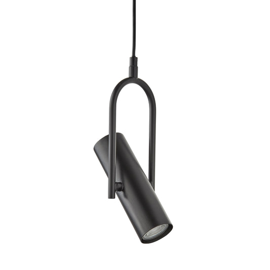 Searchlight Telescope Pendant - Matt Black Metal