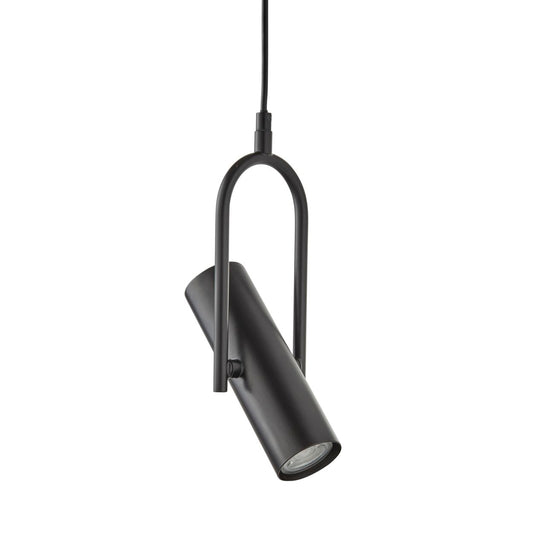 Searchlight Telescope Hanglamp Mat Zwart Metaal