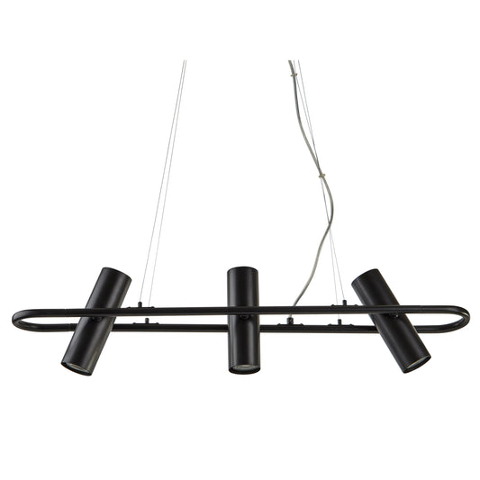 Searchlight Telescope 3Lt Pendant - Black Metal