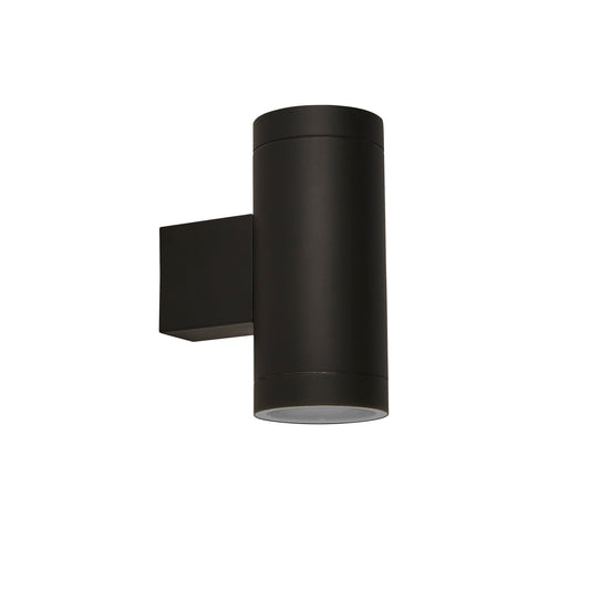 Searchlight Rochester Outdoor 2Lt Wall Light - Black Metal & Glass