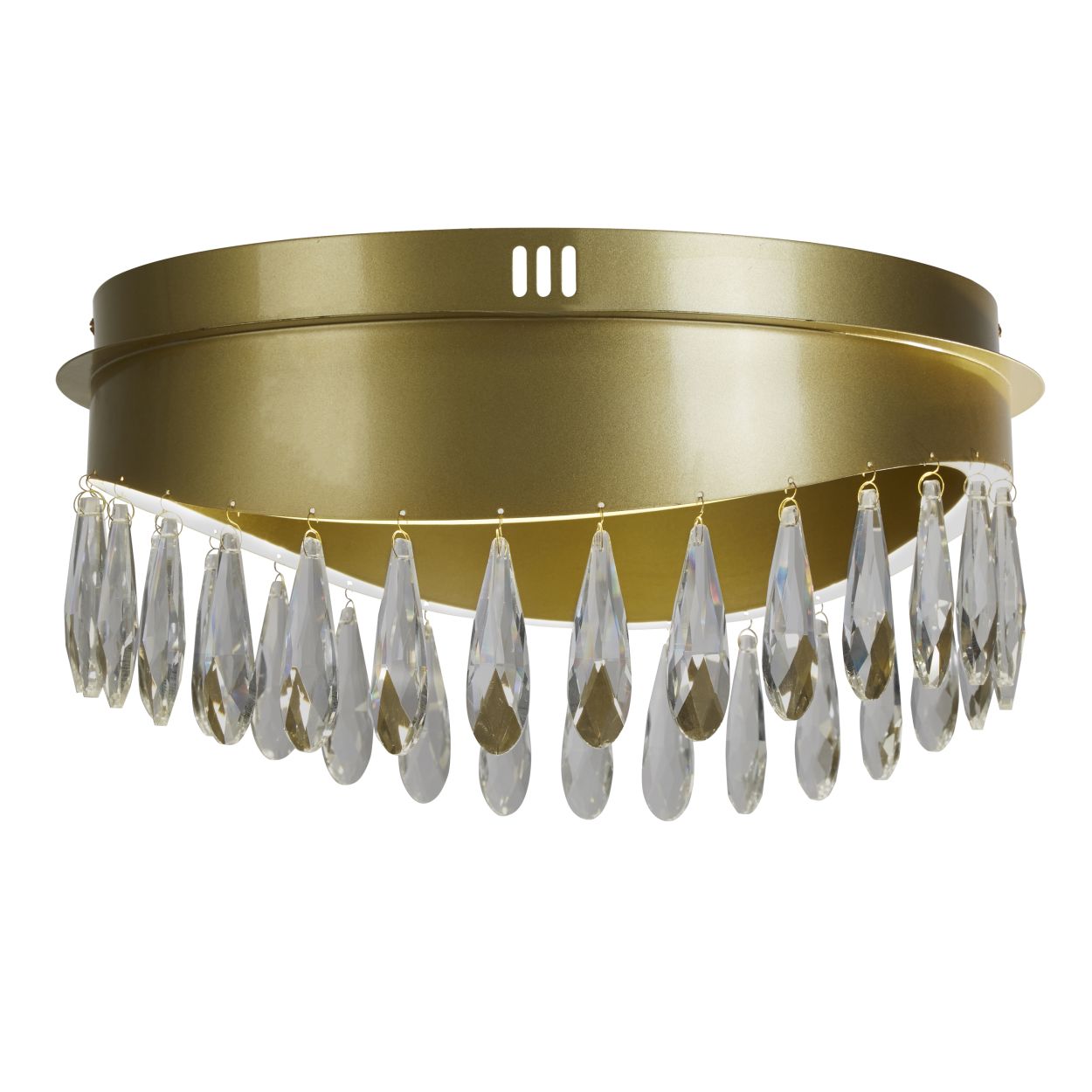 Searchlight Jewel Flush Goud Metaal & Kristal