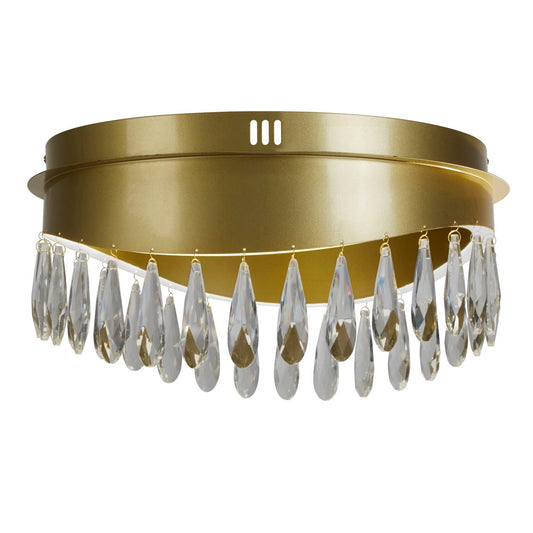 Searchlight Jewel Flush Goud Metaal & Kristal