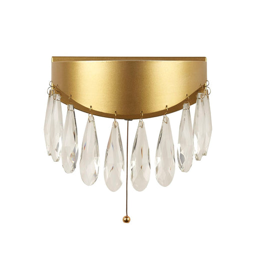 Searchlight Jewel 2Lt Wandlamp Goud Metaal & Kristal