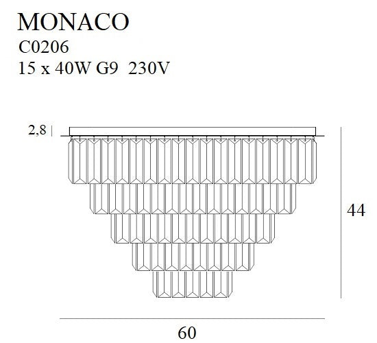 Maxlight C0206 Plafondlamp Monaco Goud Ø 60 Cm