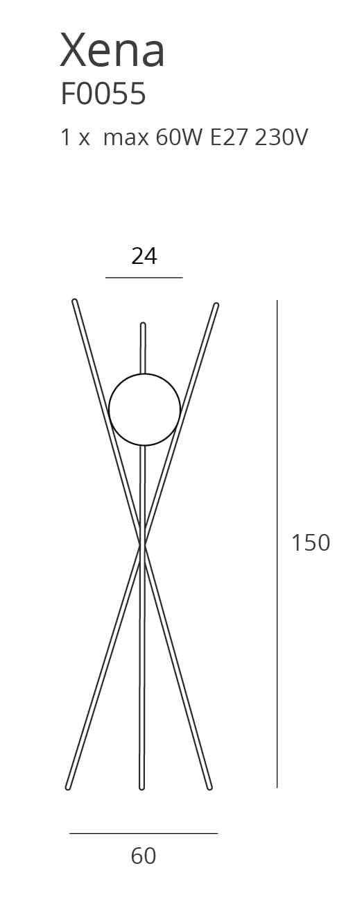 Maxlight F0055 Vloerlamp Xena