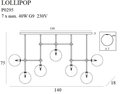Maxlight P0295 Hanglamp Lollipop