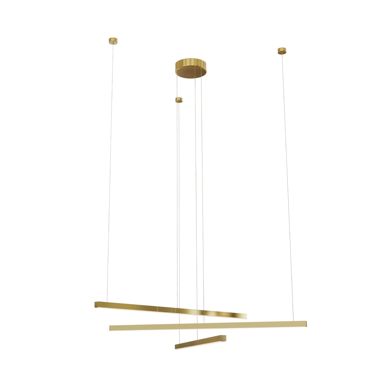 Maxlight P0474D Hanglamp Trio 3 Geborsteld Goud