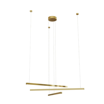Maxlight P0474D Hanglamp Trio 3 Geborsteld Goud
