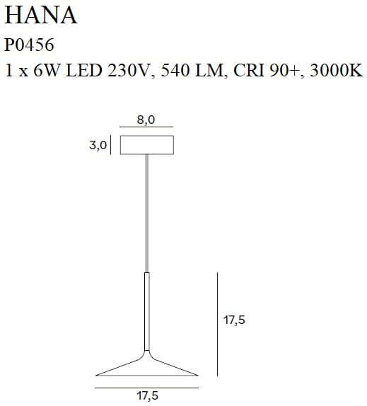 Maxlight P0456 Hanglamp Hana Zwart