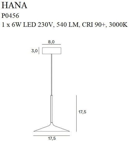 Maxlight P0456 Hanglamp Hana Zwart