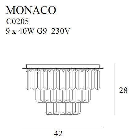 Maxlight C0205 Plafondlamp Monaco Goud Ø 42 Cm