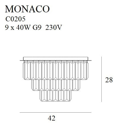 Maxlight C0205 Plafondlamp Monaco Goud Ø 42 Cm