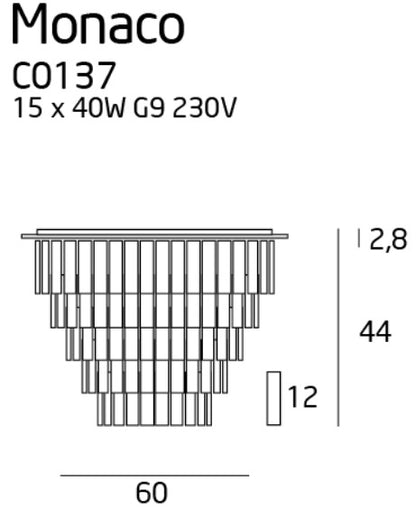 Maxlight C0137 Plafondlamp Monaco Ø 60 Cm