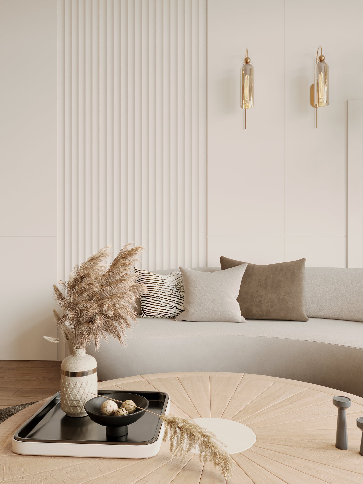 Maxlight W0332 Wandlamp Campanila Champagne Glas