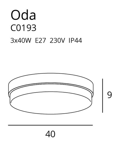 Maxlight C0193 Plafondlamp Oda Wit