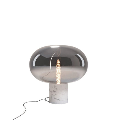 Maxlight T0055 Tafellamp Moonstone Smoke Glas + Wit Marmer