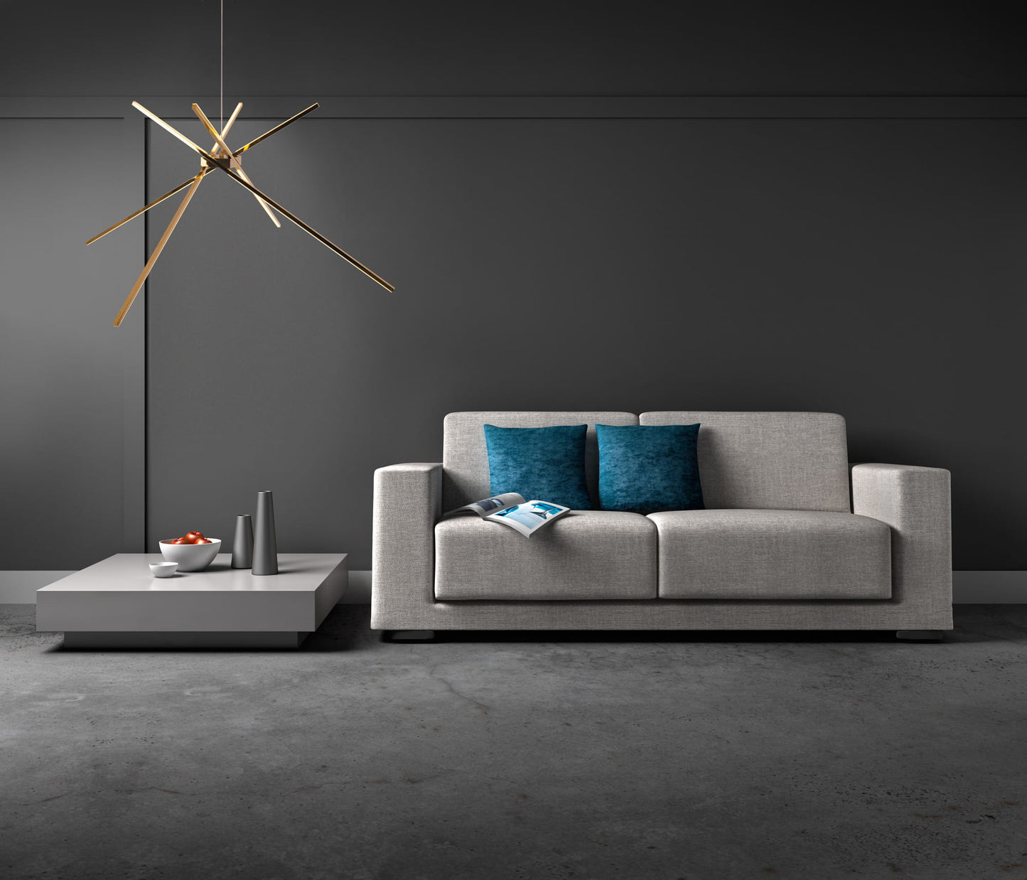 Maxlight P0457 Hanglamp Spider Goud