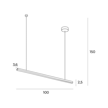 Maxlight P0475D Hanglamp Trio 1 Geborsteld Goud