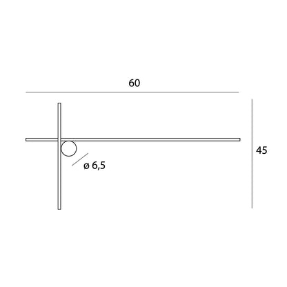 Maxlight W0369 Wandlamp Arne 60Cm 10W Ip44 3000K