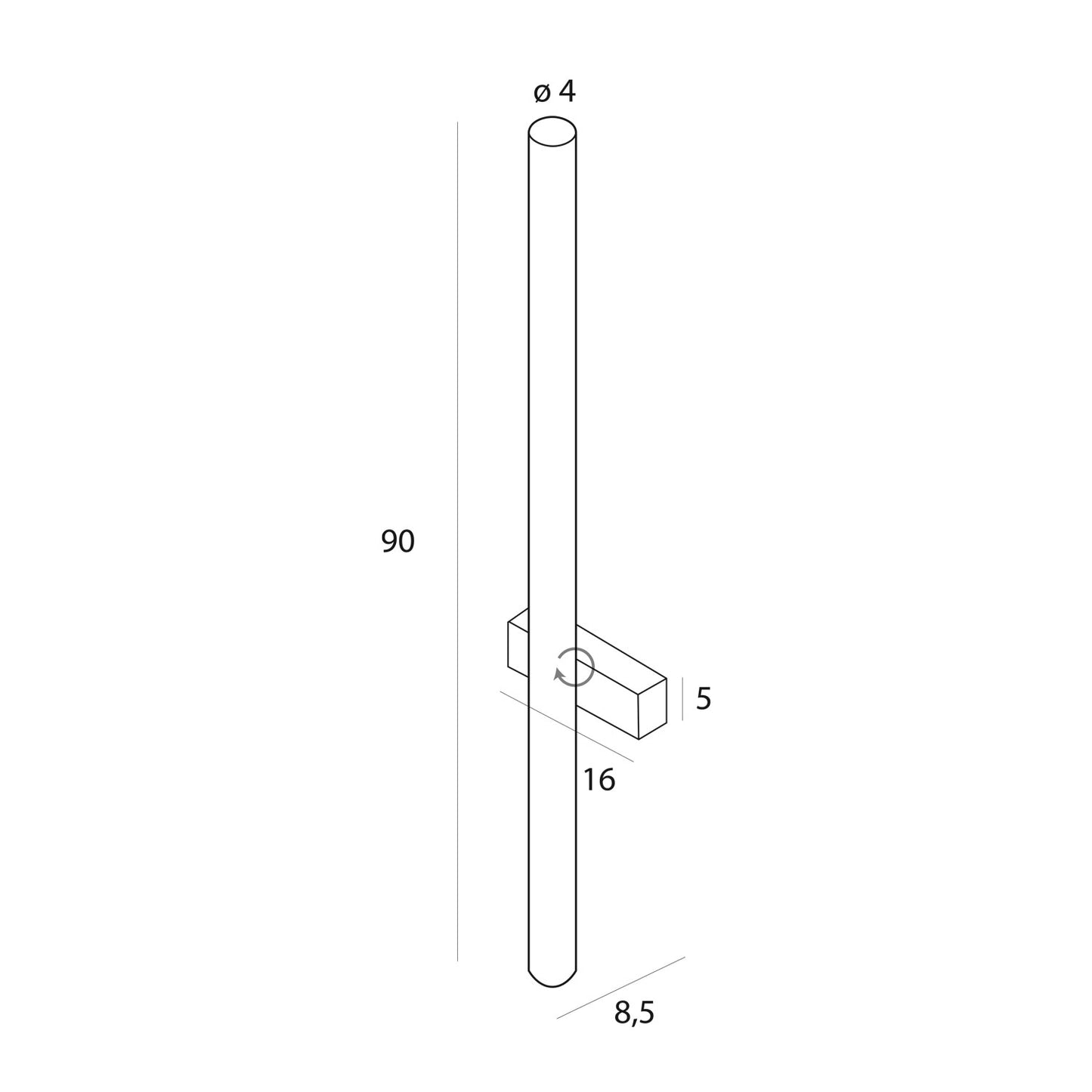 Maxlight W0421D Wandlamp Thora 18W
