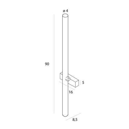 Maxlight W0421D Wandlamp Thora 18W