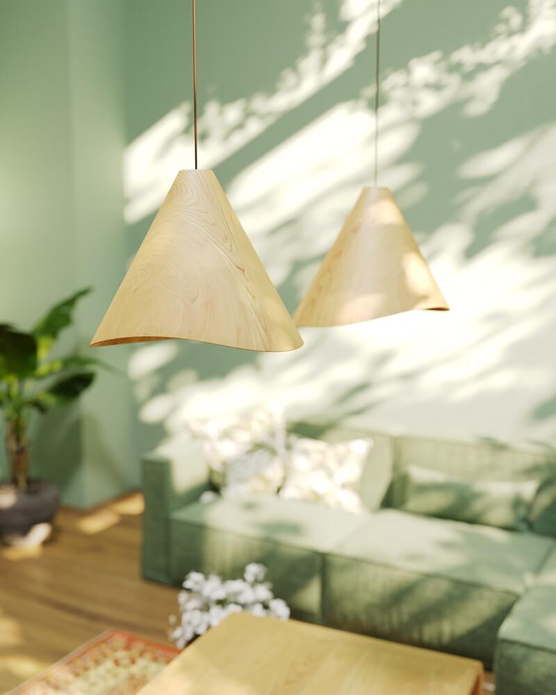 Maxlight P0548 Hanglamp Sakura Donker Walnoot Hout