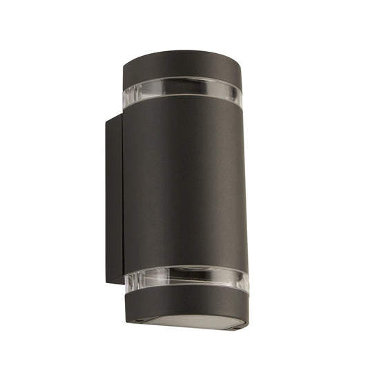 Searchlight Sheffield Buiten 2Lt Wandlamp Grijs, Glas & Polycarb