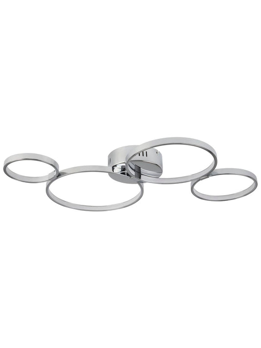 Searchlight Solexa 4Lt Ring Flush Chroom Metaal