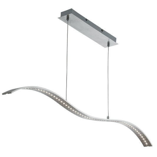 Searchlight Wing Bar Hanglamp Satin Zilver Metaal