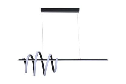 Searchlight Sword LED Pendant, Black Metal