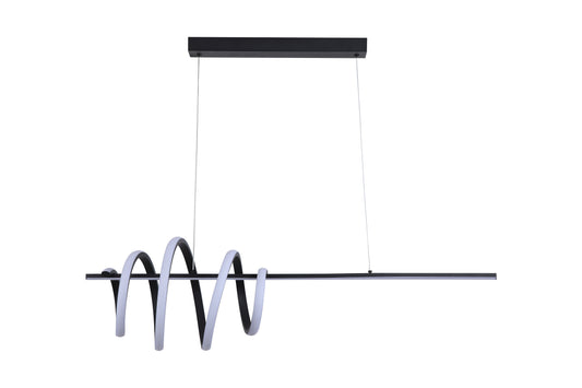 Searchlight Sword LED Pendant, Black Metal