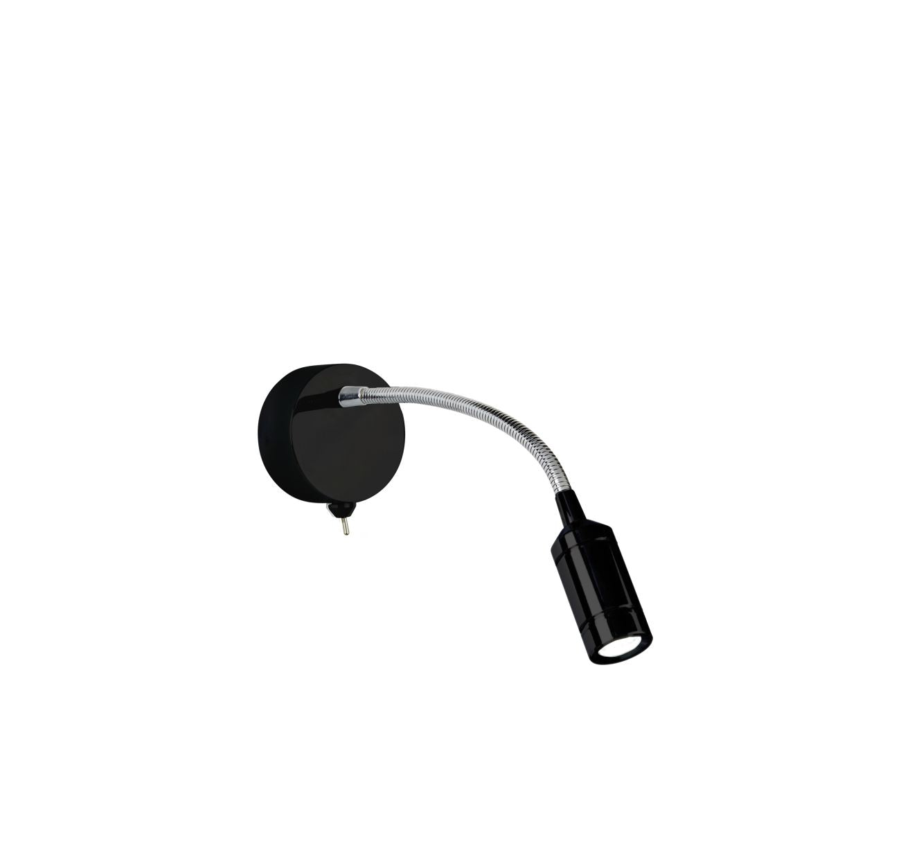 Searchlight Flexy Wandlamp Chroom & Mat Zwart Metaal