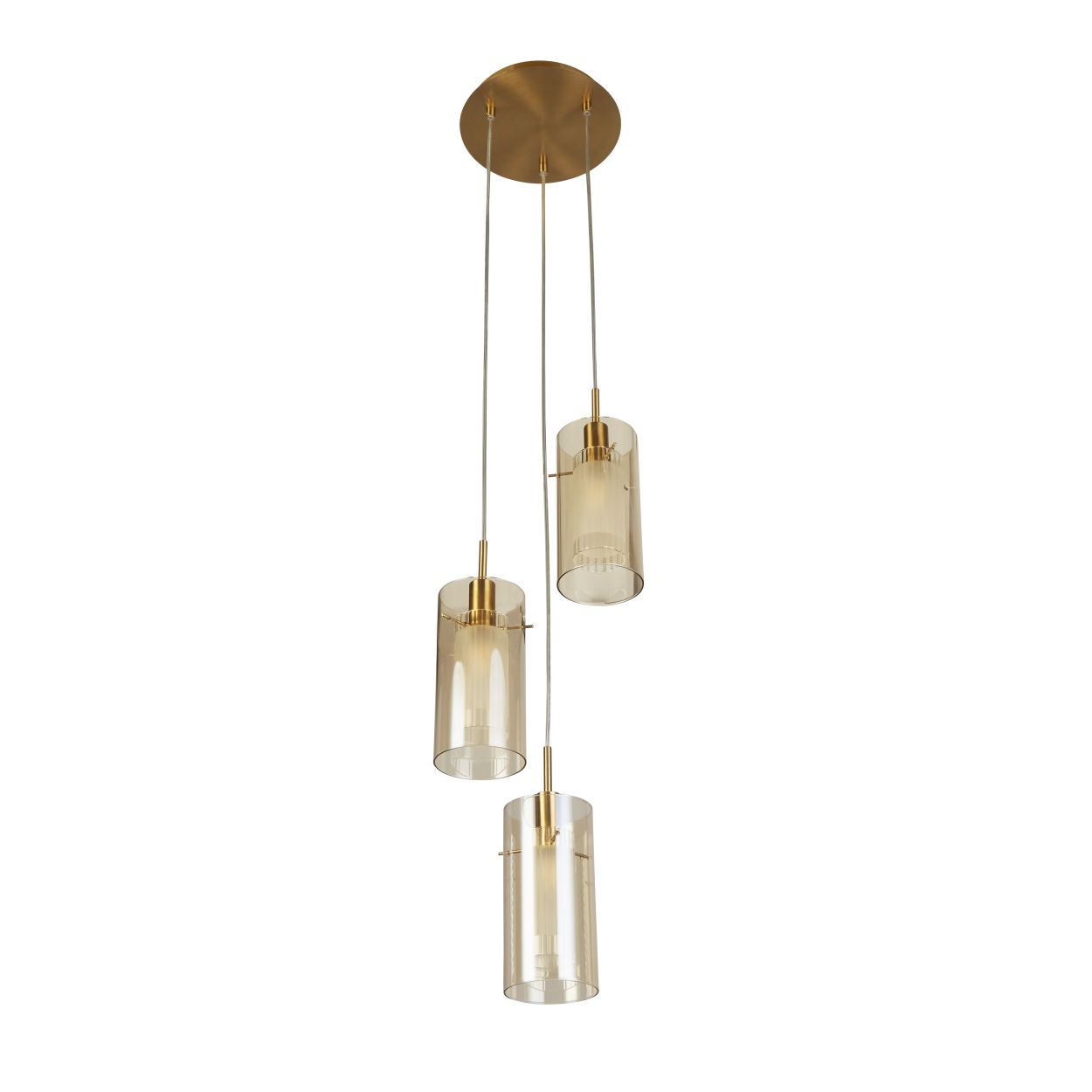 Searchlight Duo III 3Lt Multi Drop Brons Metaal & Champagne Glas