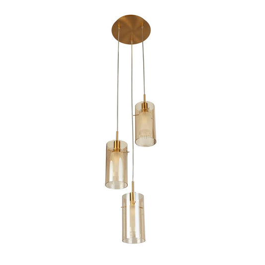 Searchlight Duo III 3Lt Multi Drop Brons Metaal & Champagne Glas