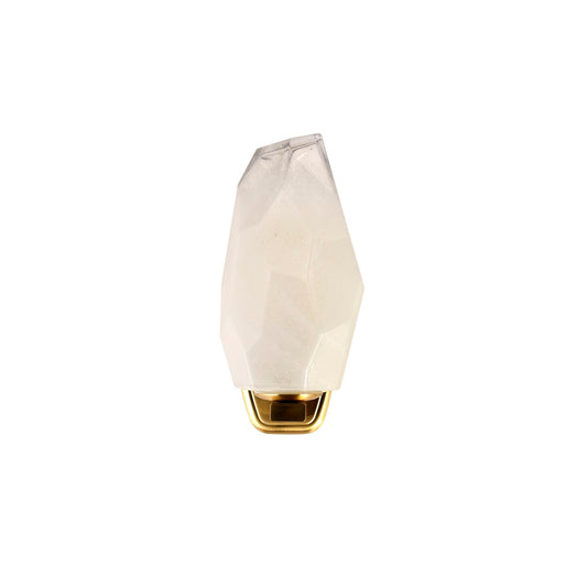 Searchlight Rocky 1Lt Wandlamp, Satin Messing Metaal & Glas