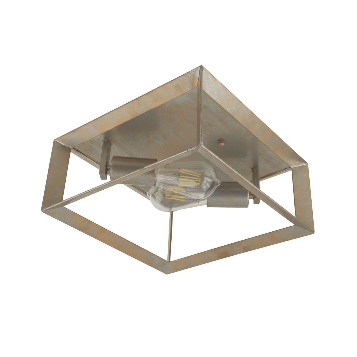 Searchlight Heaton 2Lt Flush Brushed Goud/Zilver Metaal