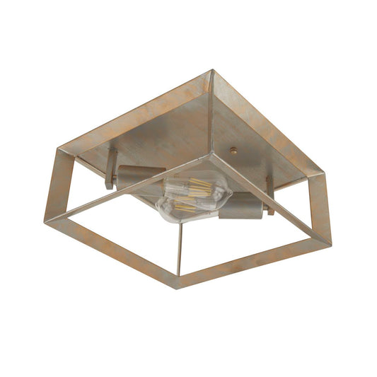 Searchlight Heaton 2Lt Flush Brushed Goud/Zilver Metaal