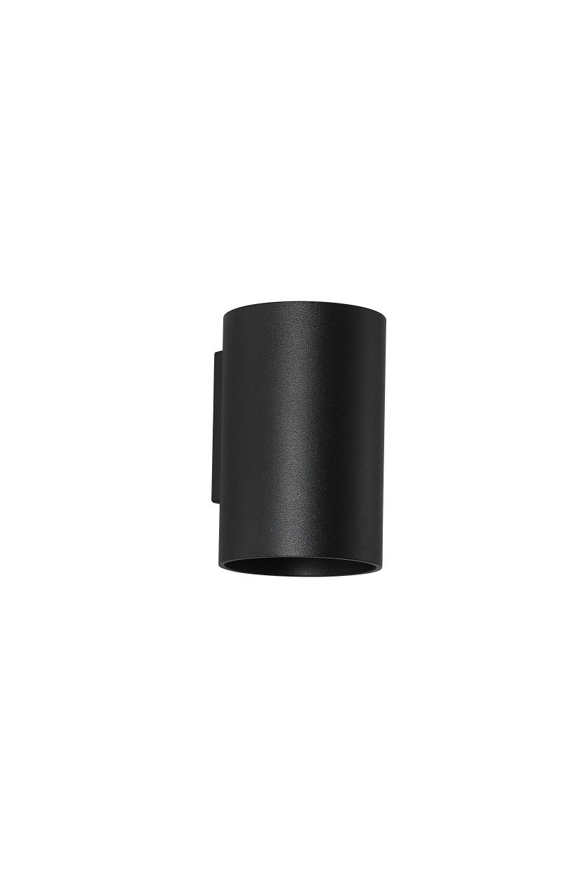 Searchlight Cyls Cilinder Down Wandlamp, GU10, Zwart